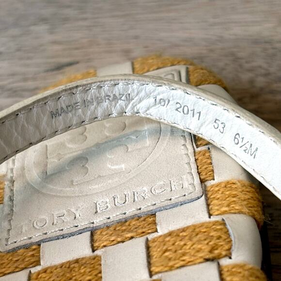 Tory Burch Cream White Ankle Strappy Strap Sandals US Size 6.5 M 6.5M - Picture 6 of 8